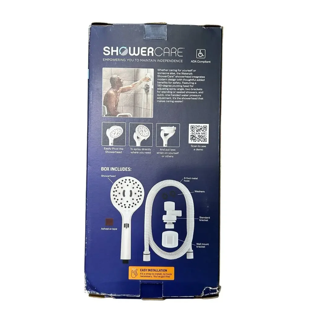 Waterpik Pivoting Showerhead Open Box White Adjustable Powerpulse Bathroom Home